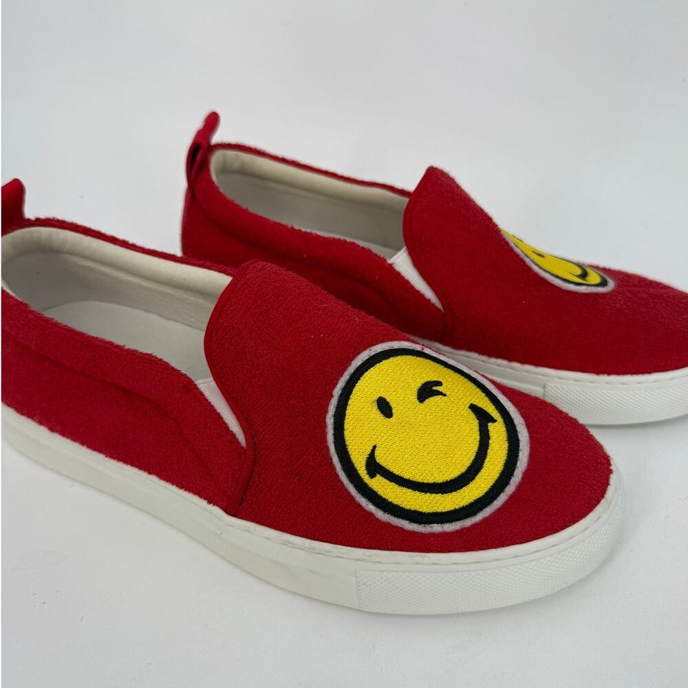 Joshua Sanders Sneaker Slip On Shoes Smiley Terry Red Yellow Size 37 Joshua's